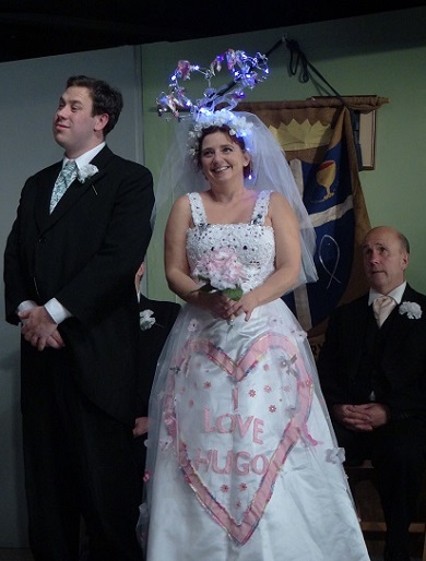 The superbly lit headdress was lovingly crafted by Keith Jellicoe with help from his wife, Vivienne.